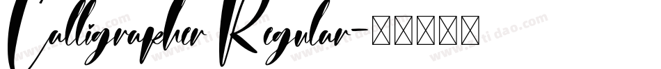 Calligrapher Regular字体转换